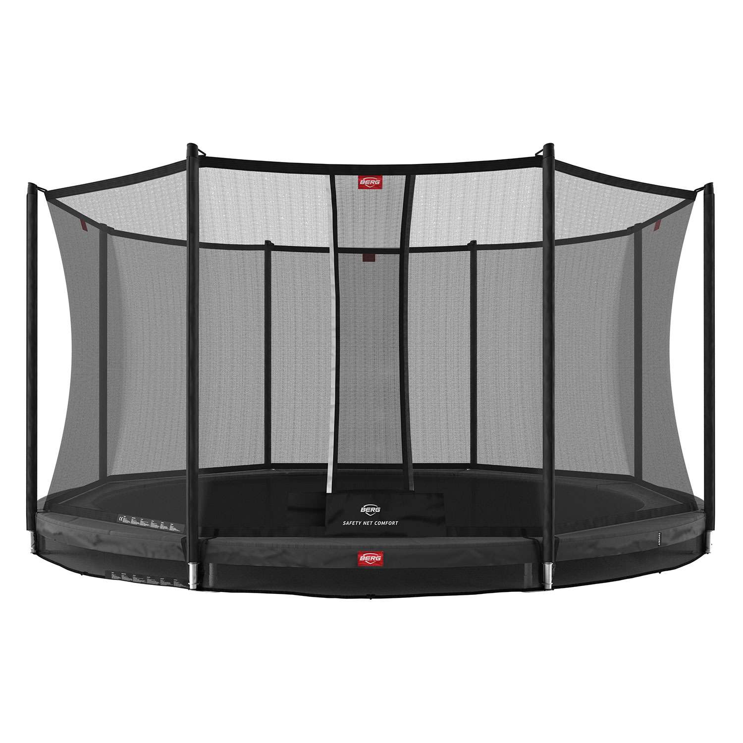 BERG Favorit InGround 330 Green — InGround trampoline set into the lawn